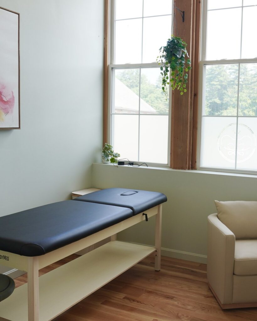 The private treatment room at the Pelvic Health Center in Shirley, MA